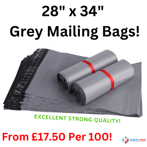 28" x 34" Grey Mailing Postal Bags