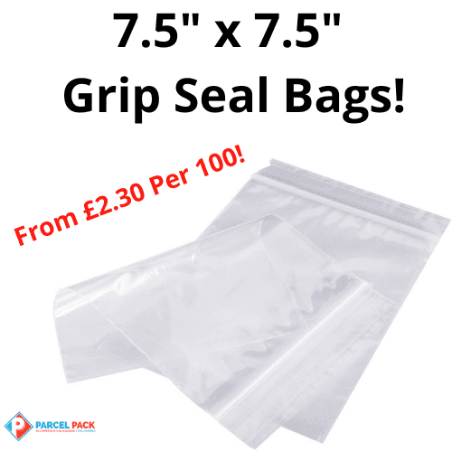 7.5" x 7.5" Grip Seal Bags