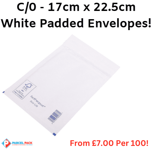 C/0 - White Bubble Padded Envelopes