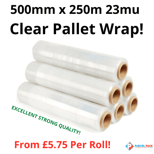 Clear Pallet Shrink Wrap 500mm x 250m