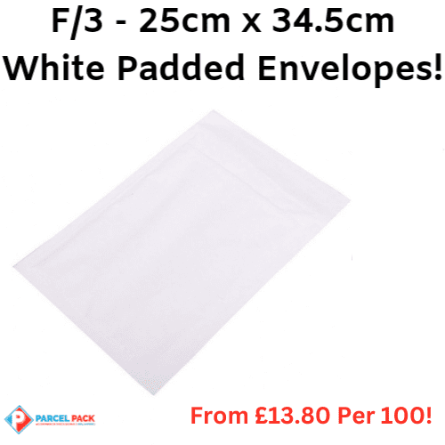 F/3 - White Bubble Padded Envelopes