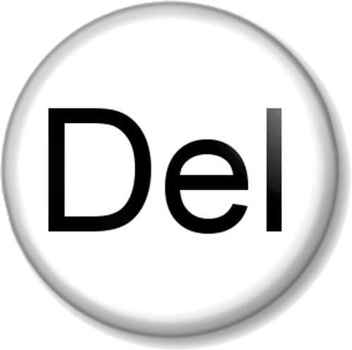 Del Pinback Button Badge - Delete Keyboard - Control Alternale Delete ...