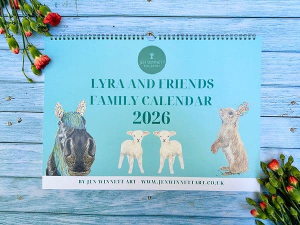 2026 A3 Animal Family Wall Calendar | UK Made Best seller