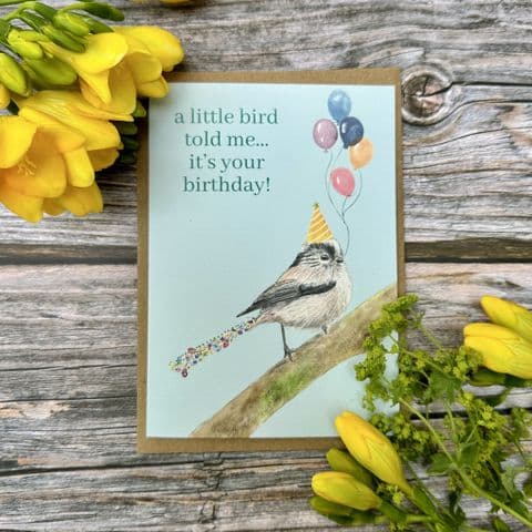 A LITTLE BIRD TOLD ME IT'S YOUR BIRTHDAY ECO-CARD