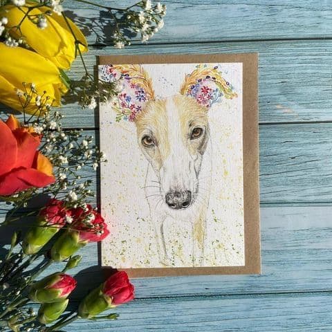 AMBER THE WHIPPET ECO-CARD