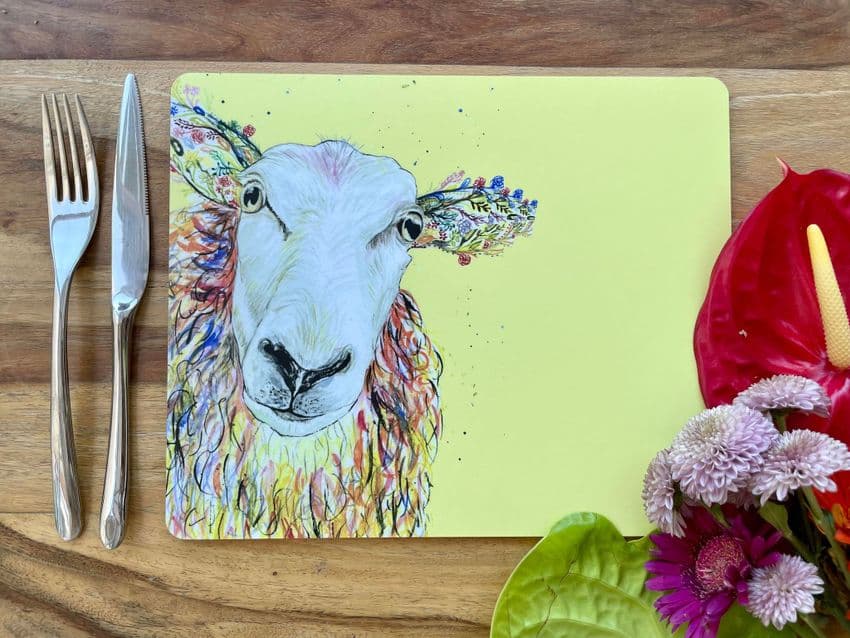 BAABARA THE SHEEP LUXURY CORK PLACEMAT