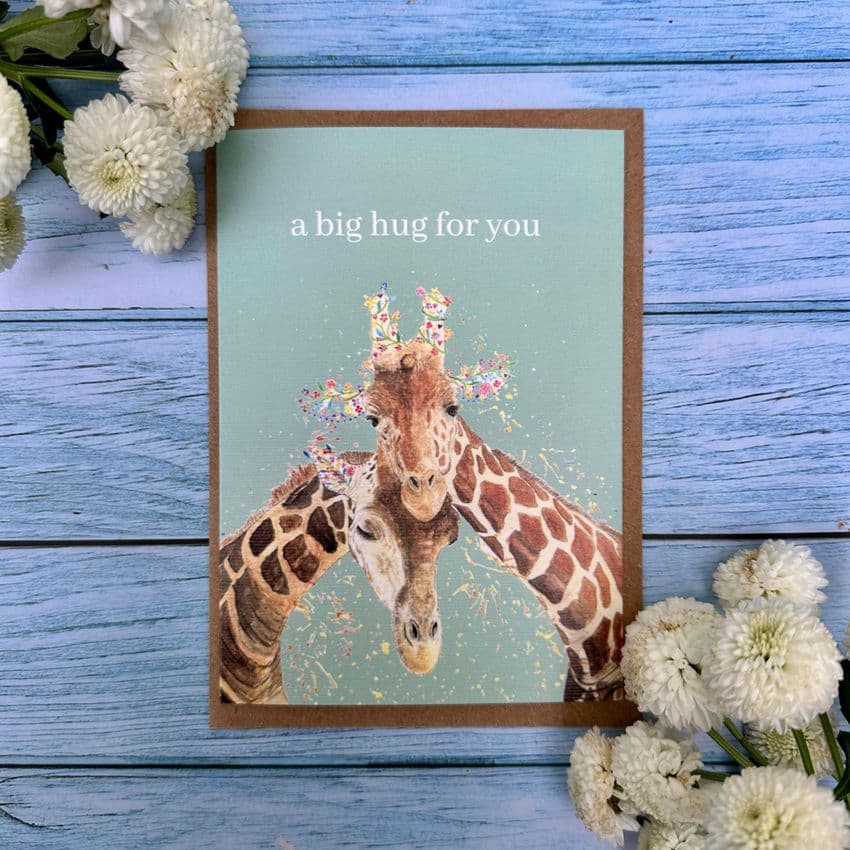 BIG HUG FOR YOU GIRAFFE ECO-CARD