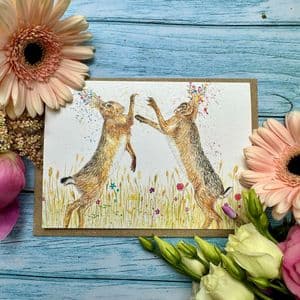BOXING HARES ECO CARD