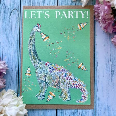 BRIAN THE BRACHIOSAURUS DINOSAUR PARTY INVITATIONS - PACK OF 10