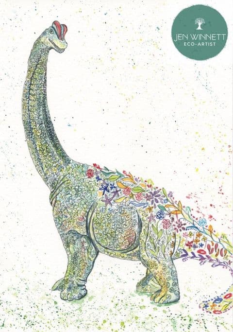 BRIAN THE BRACHIOSAURUS - SIGNED PRINT