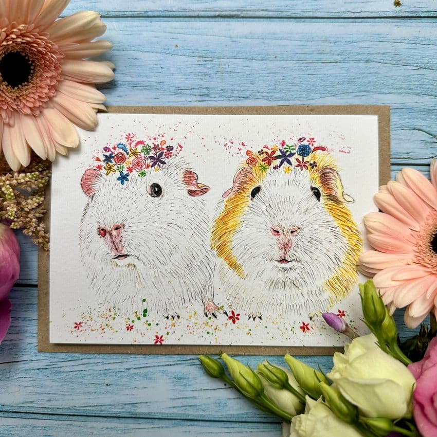 BUBBLE AND SQUEAK THE GUINEA PIGS ECO-CARD