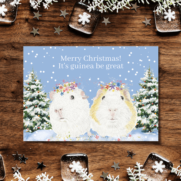 CHRISTMAS GUINEA PIG  ECO CARD NEW