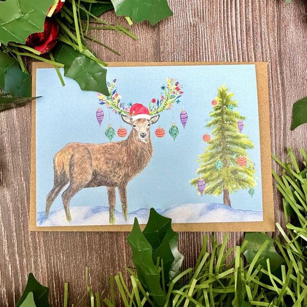 CHRISTMAS STAG ECO CARD