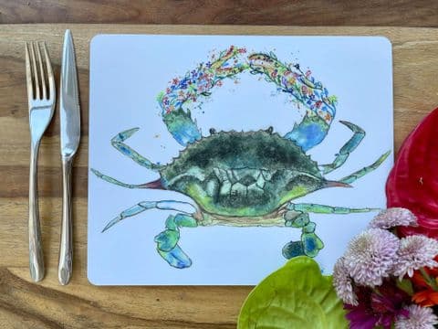 CLAUDE THE CRAB LUXURY CORK PLACEMAT