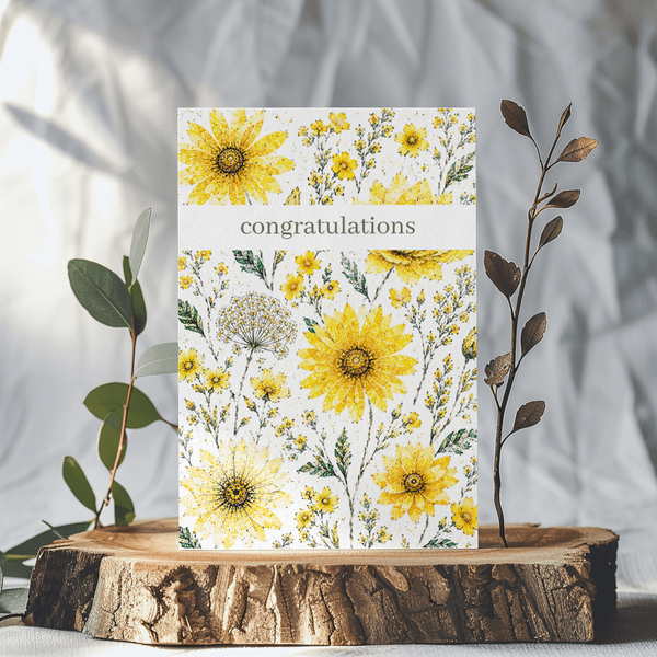 CONGRATULATIONS FLORAL ECO-CARD