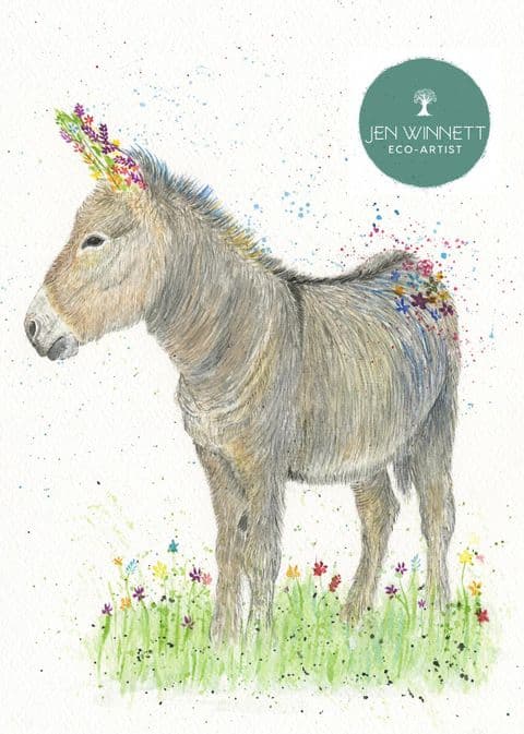DAISY THE DONKEY SIGNED PRINT