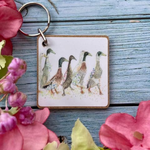 DUCKS IN A ROW ECO KEYRING