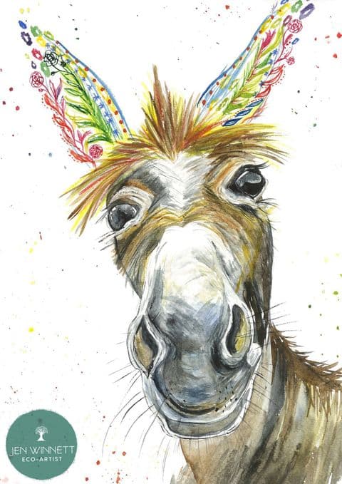 DYLAN THE DONKEY SIGNED PRINT