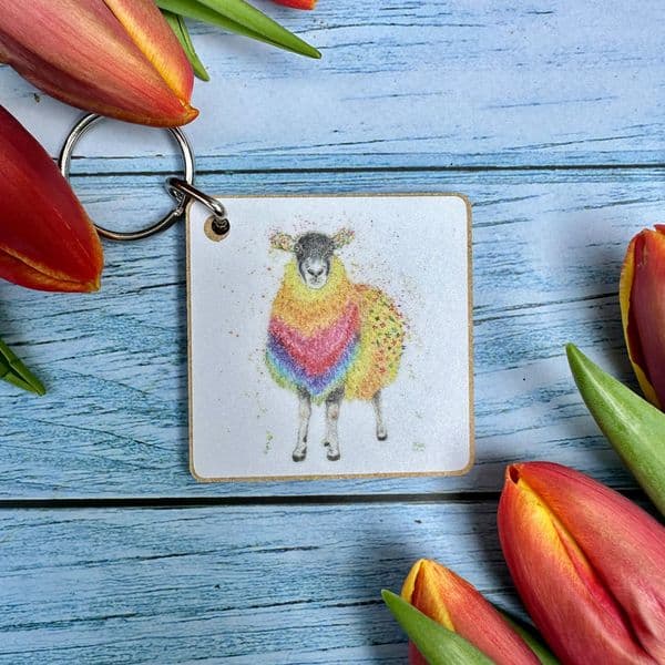 EWEGENE THE SHEEP ECO KEYRING