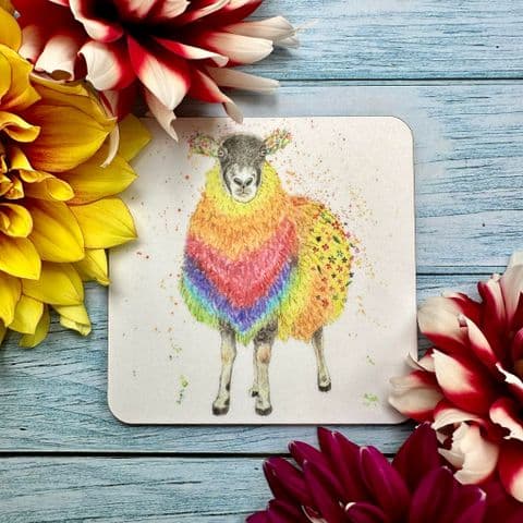 EWEGENE THE SHEEP LUXURY CORK COASTER