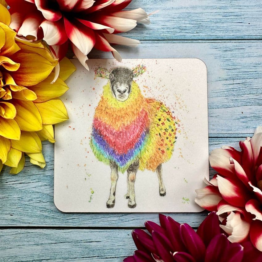 EWEGENE THE SHEEP LUXURY CORK COASTER