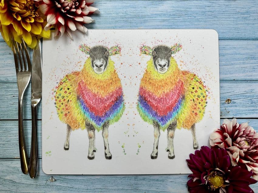 EWEGENE THE SHEEP LUXURY CORK PLACEMAT
