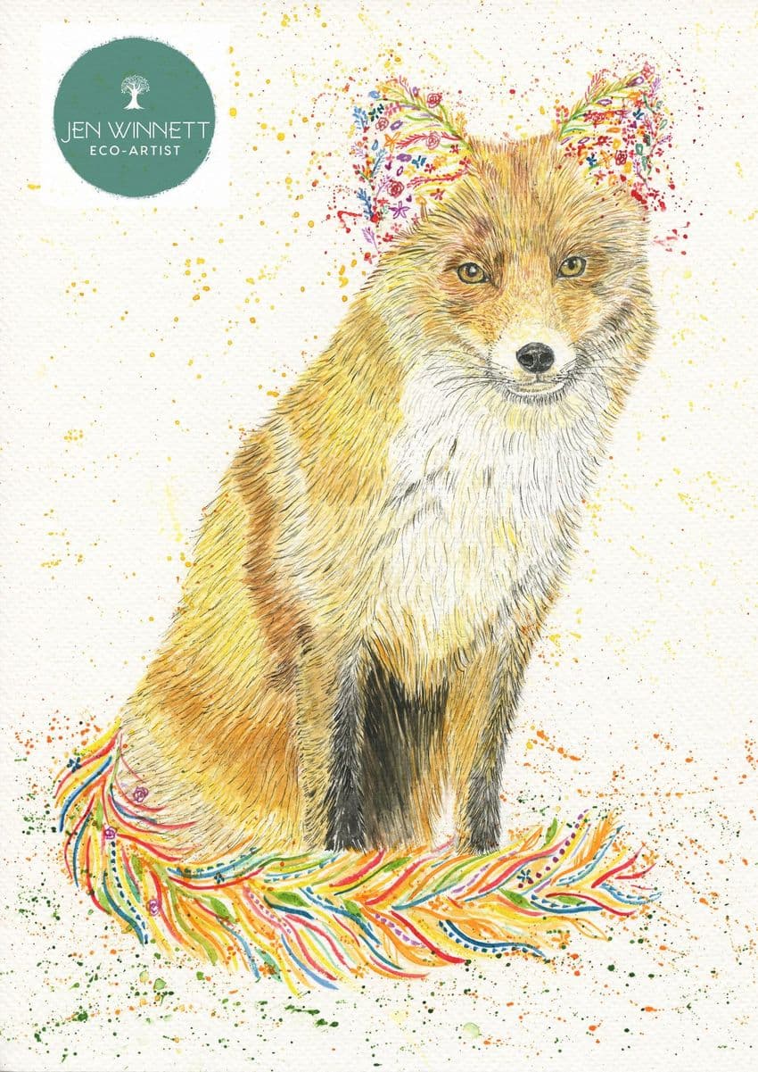 FELIX THE FOX SIGNED PRINT