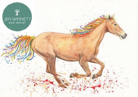 FLICKA THE HORSE - SIGNED PRINT