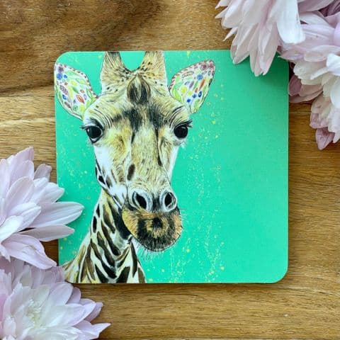 GEORGIE THE GIRAFFE LUXURY CORK COASTER