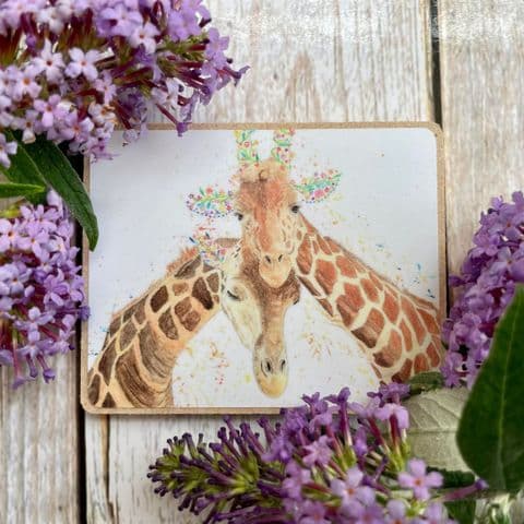 GIRAFFE COUPLE ECO FRIDGE MAGNET