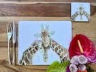 GIRAFFE COUPLE LUXURY CORK COASTER