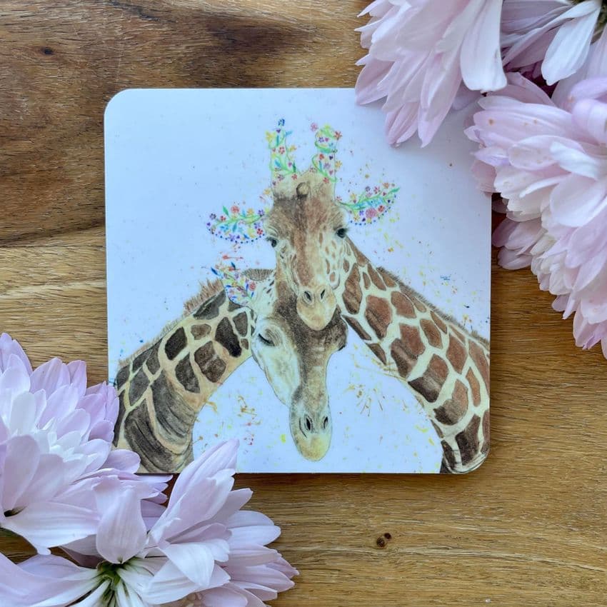 GIRAFFE COUPLE LUXURY CORK COASTER