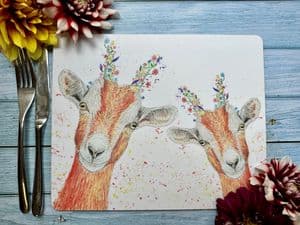 GORDON THE GOAT LUXURY CORK PLACEMAT