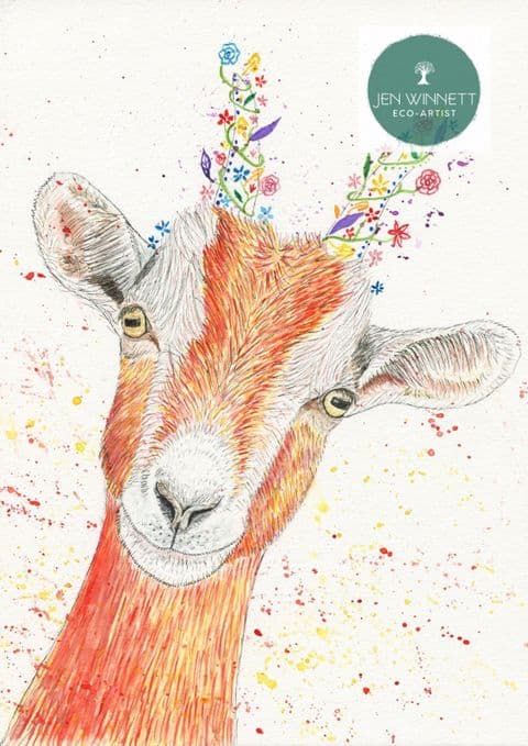 GORDON THE GOAT SIGNED PRINT