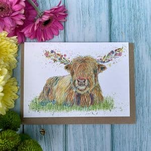 HAGRID THE HIGHLAND COW ECO-CARD