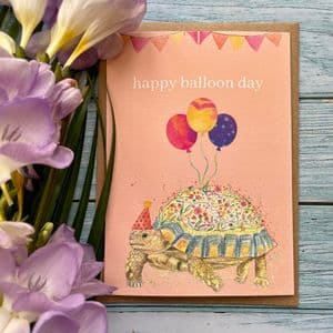 HAPPY BALLOON DAY TORTOISE ECO-CARD