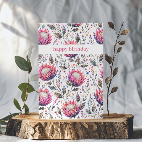 HAPPY BIRTHDAY FLORAL ECO-CARD