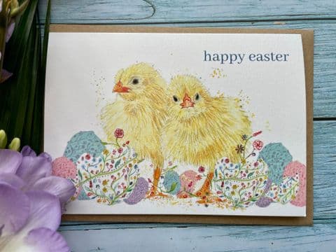 HAPPY EASTER CHICKS ECO-CARD