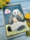 HAPPY EAT CAKE DAY PANDA BIRTHDAY ECO-CARD