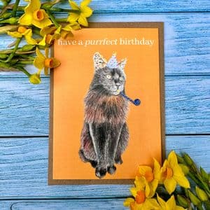 HAVE A PUURFECT BIRTHDAY CAT ECO CARD
