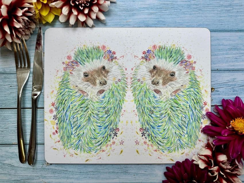 HECTOR THE HEDGEHOG  LUXURY CORK PLACEMAT