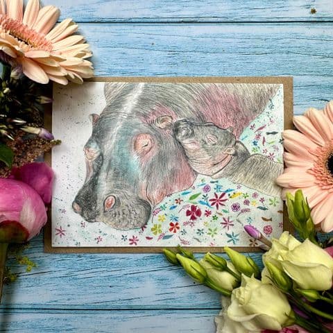 HILDA AND HUMPHREY THE HIPPOS ECO-CARD