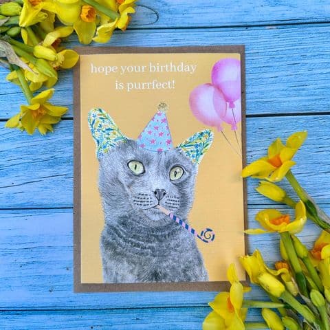 HOPE YOUR BIRTHDAY IS PURRECT ECO-CARD