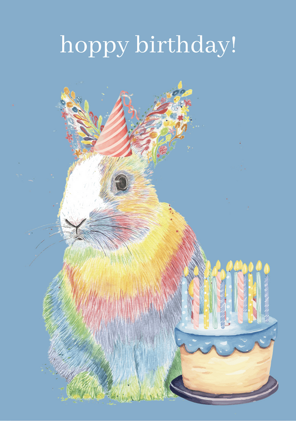HOPPY BIRTHDAY RABBIT ECO-CARD