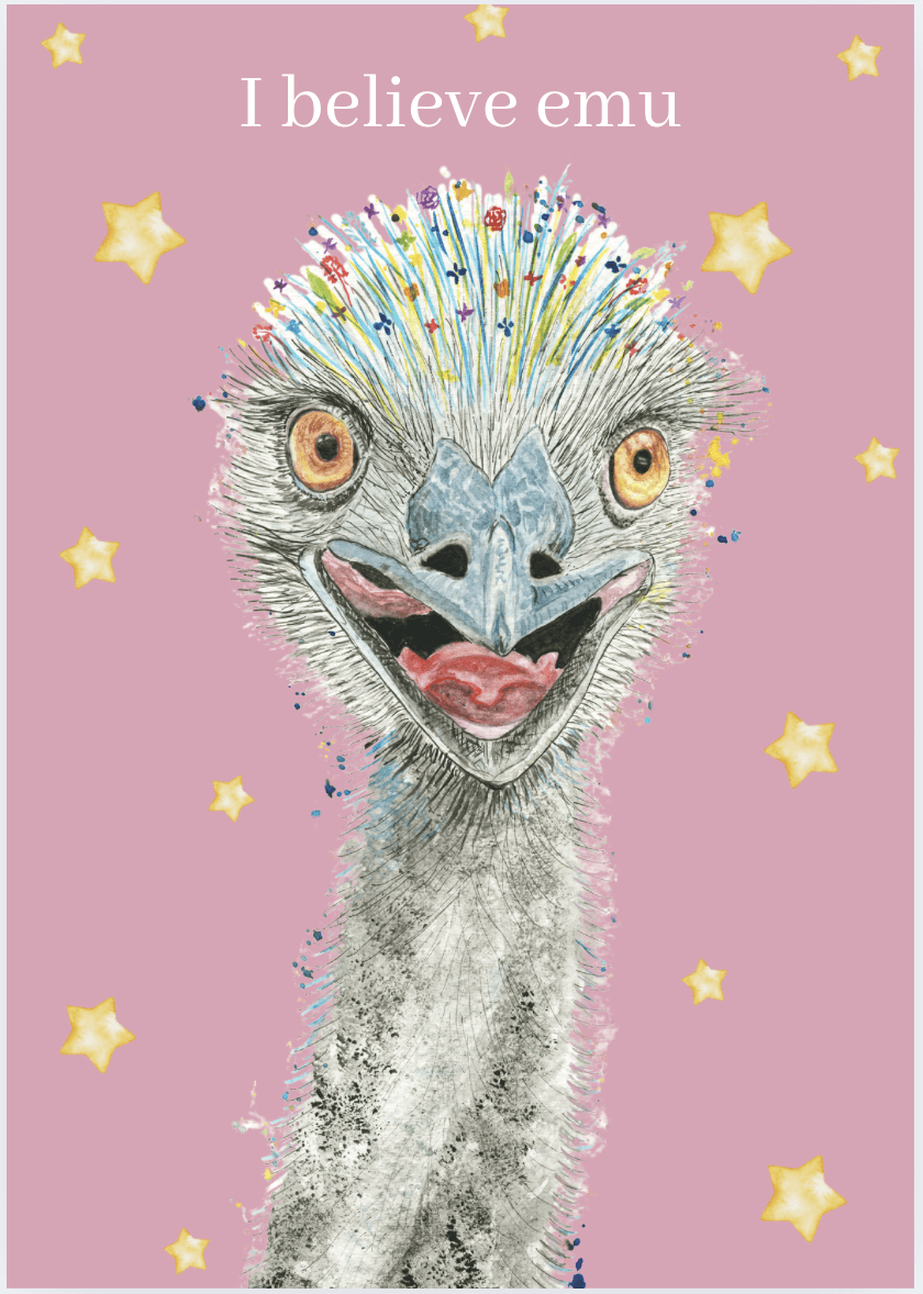 I BELIEVE EMU PRINT