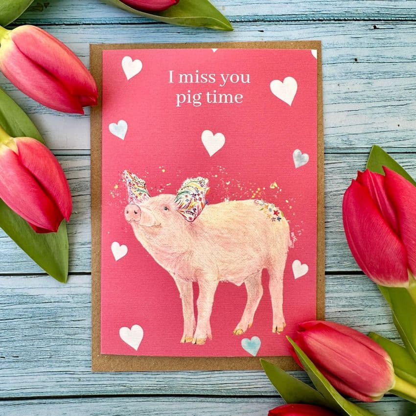 I MISS YOU PIG TIME ECO-CARD