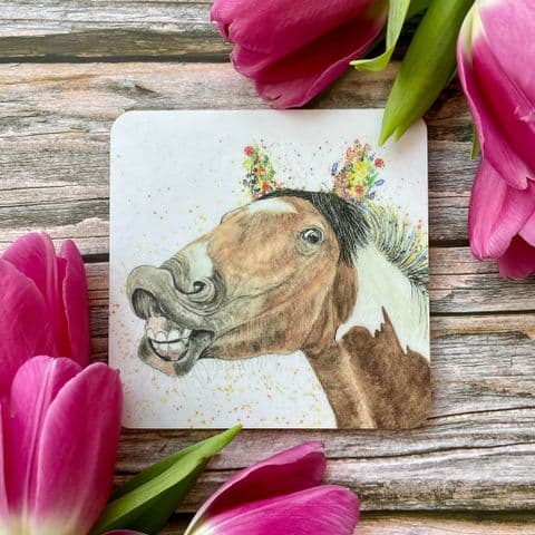 JESTER THE HORSE LUXURY CORK COASTER