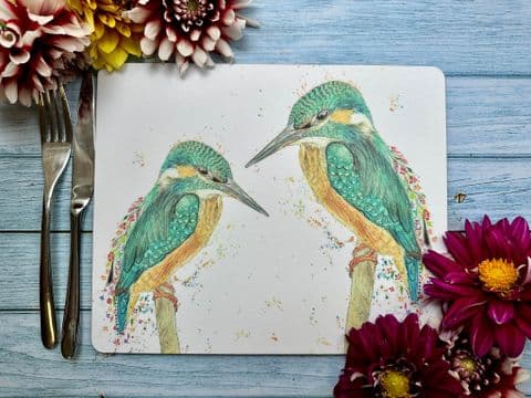 KIPPER THE KINGFISHER LUXURY CORK PLACEMAT