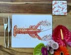 LARRY THE LOBSTER LUXURY CORK PLACEMAT