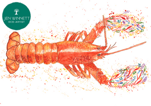 LARRY THE LOBSTER - SIGNED PRINT